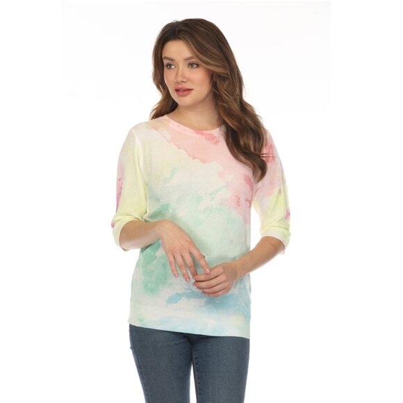 Pink and Green Cloud Blended Top - Picture 4 of 12